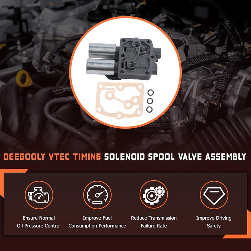 DEEGOOLY 28250-R97-004 Transmission Linear Solenoid Valve Fit for Hon-da Pilot Acc-ord Crosstour Odyssey Ridgeline 3.5L V6 for Acura RDX RL TL TSX Clutch Pressure Control Replace for 28250R97004 - Image 2